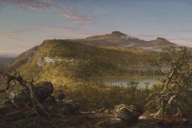 A View of the Two Lakes and Mountain House, Catskill Mountains, Morning (1844)